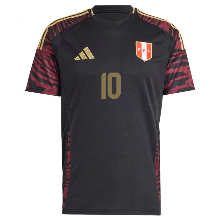 Niño Camiseta Perú Thiago Salinas #10 Negro 2ª Equipación 24-26 La Camisa México