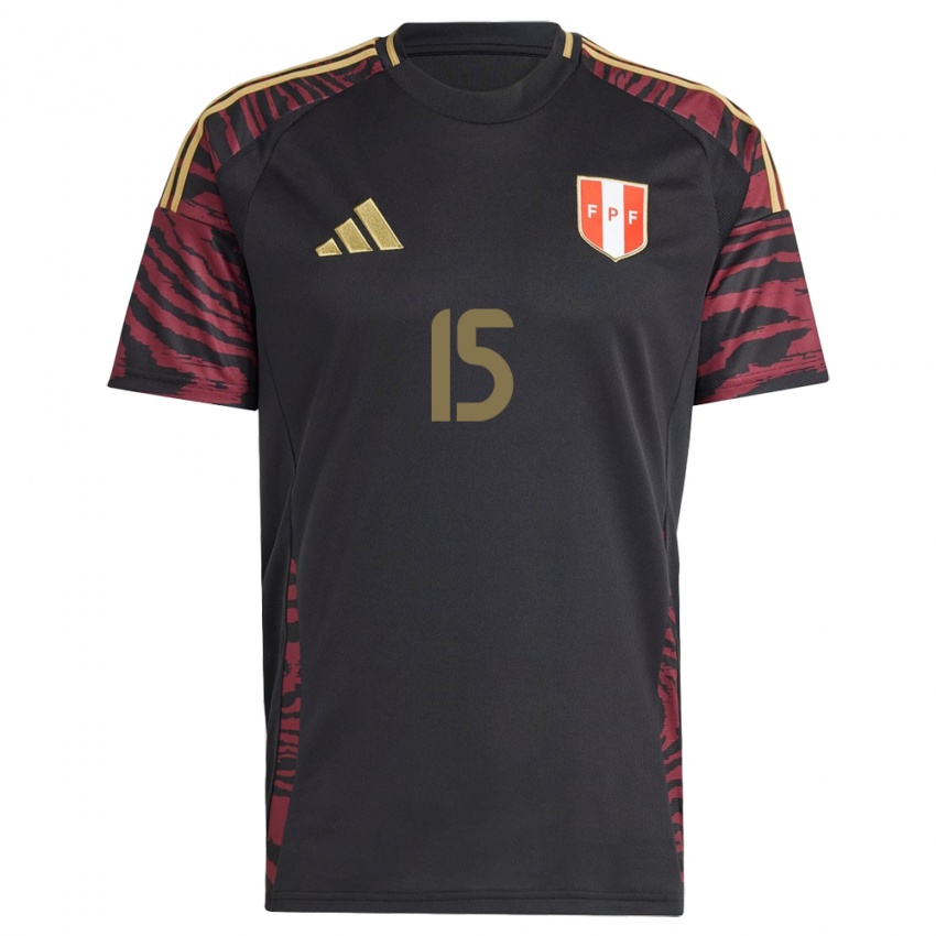 Niño Camiseta Perú Julinho Astudillo #15 Negro 2ª Equipación 24-26 La Camisa México