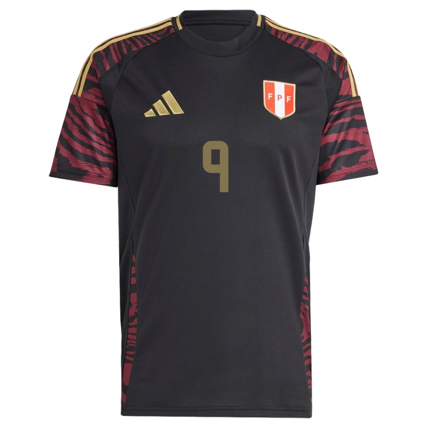 Niño Camiseta Perú Paolo Guerrero #9 Negro 2ª Equipación 24-26 La Camisa México