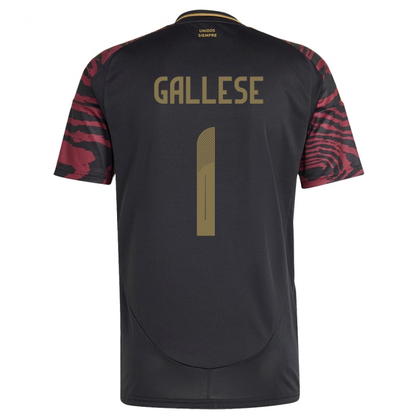 Niño Camiseta Perú Pedro Gallese #1 Negro 2ª Equipación 24-26 La Camisa México