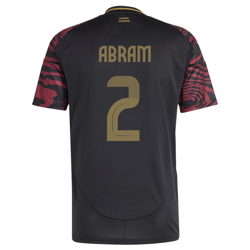 Niño Camiseta Perú Luis Abram #2 Negro 2ª Equipación 24-26 La Camisa México