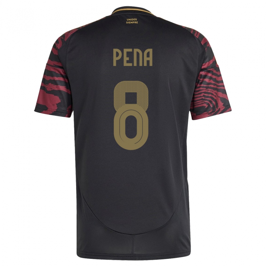 Niño Camiseta Perú Sergio Peña #8 Negro 2ª Equipación 24-26 La Camisa México