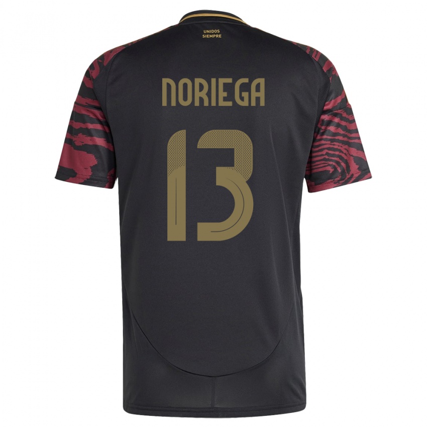 Niño Camiseta Perú Erick Noriega #13 Negro 2ª Equipación 24-26 La Camisa México