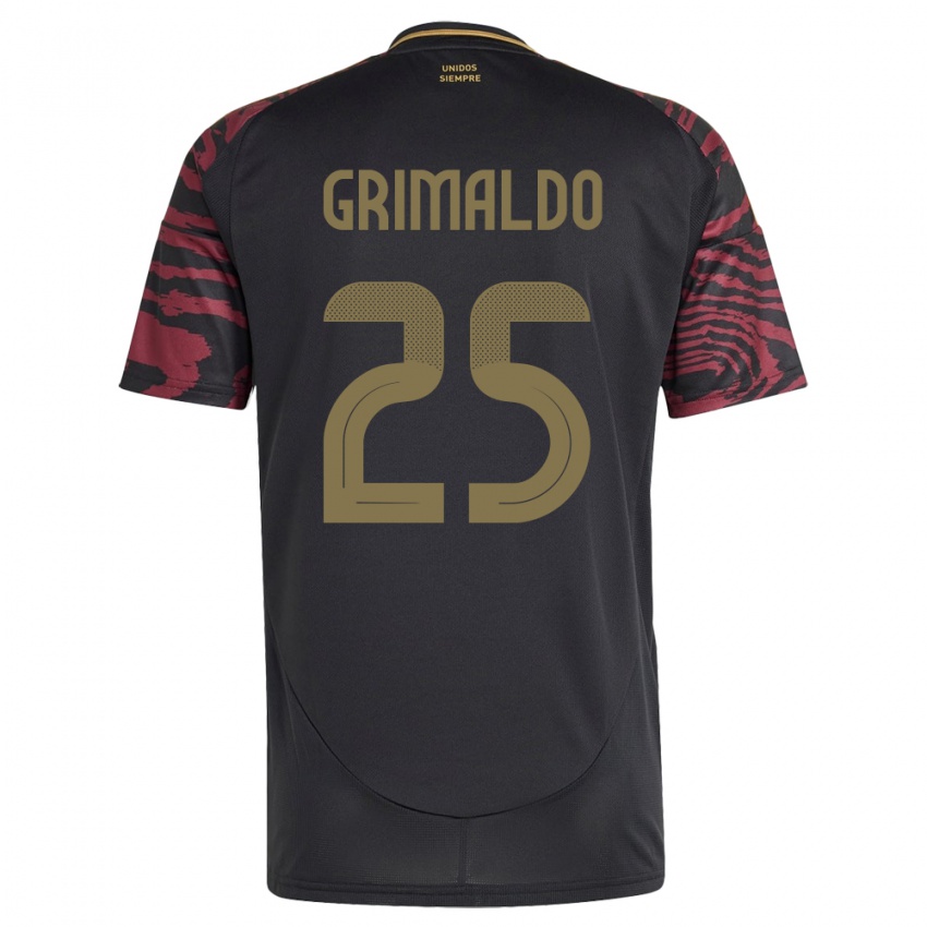 Niño Camiseta Perú Joao Grimaldo #25 Negro 2ª Equipación 24-26 La Camisa México