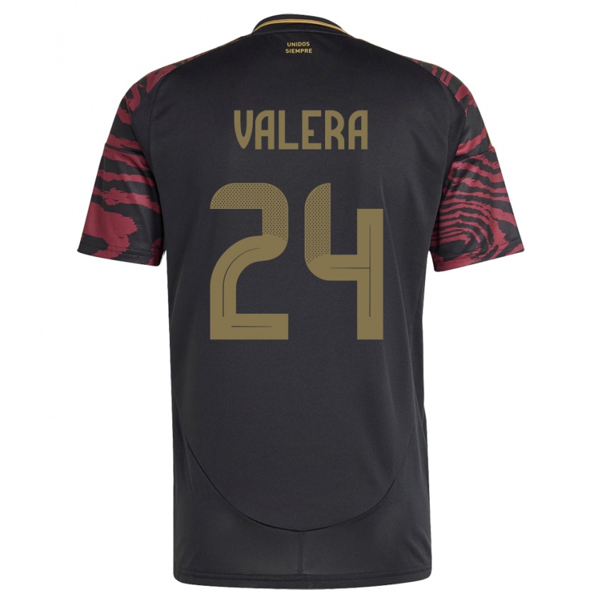 Niño Camiseta Perú Álex Valera #24 Negro 2ª Equipación 24-26 La Camisa México