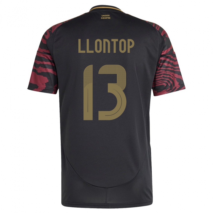 Niño Camiseta Perú Mathías Llontop #13 Negro 2ª Equipación 24-26 La Camisa México