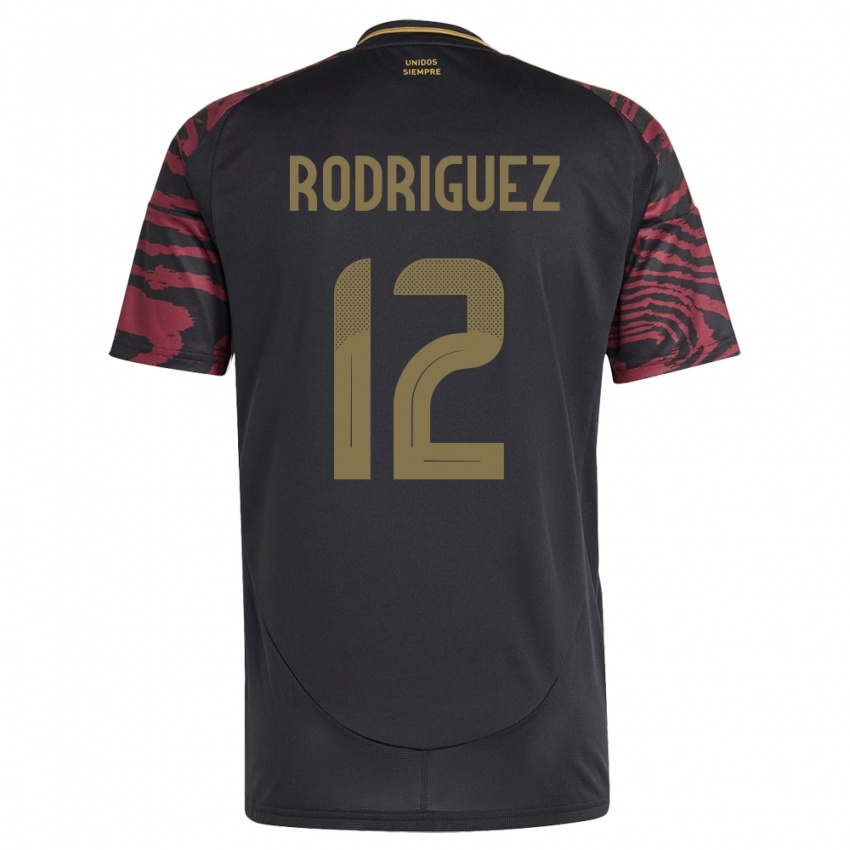 Niño Camiseta Perú Jhefferson Rodríguez #12 Negro 2ª Equipación 24-26 La Camisa México