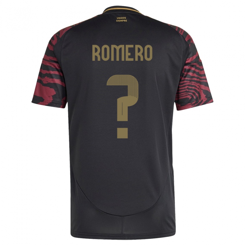 Niño Camiseta Perú José Romero #0 Negro 2ª Equipación 24-26 La Camisa México