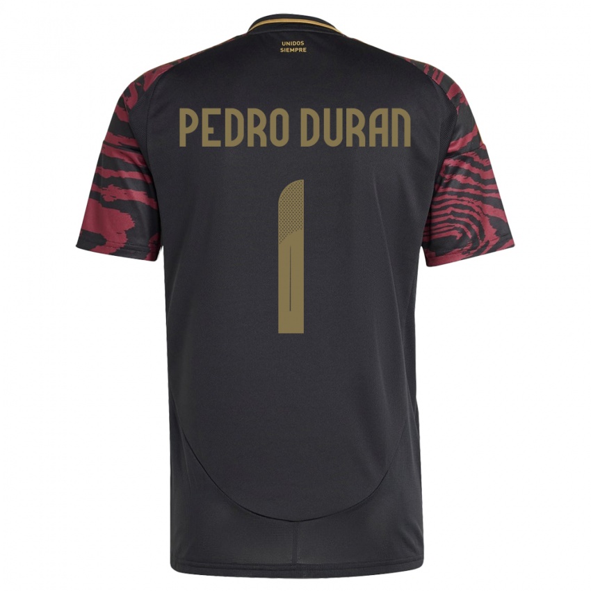 Niño Camiseta Perú Juan Pedro Durán #1 Negro 2ª Equipación 24-26 La Camisa México