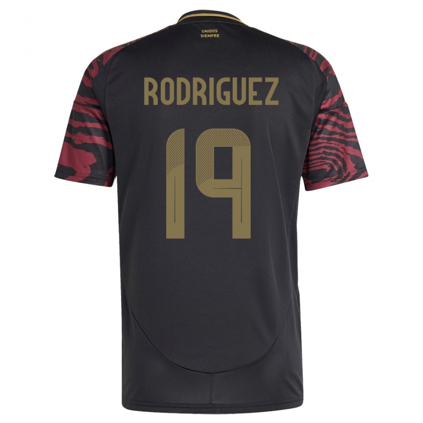 Niño Camiseta Perú Mateo Rodríguez #19 Negro 2ª Equipación 24-26 La Camisa México