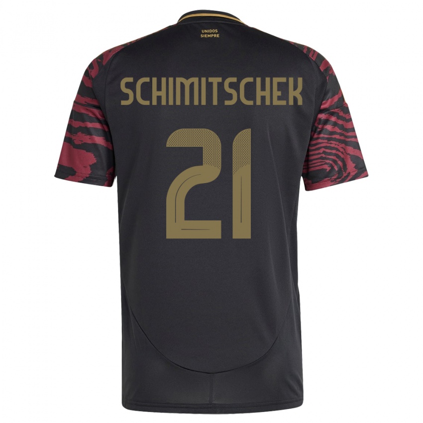 Niño Camiseta Perú Ian Schimitschek #21 Negro 2ª Equipación 24-26 La Camisa México