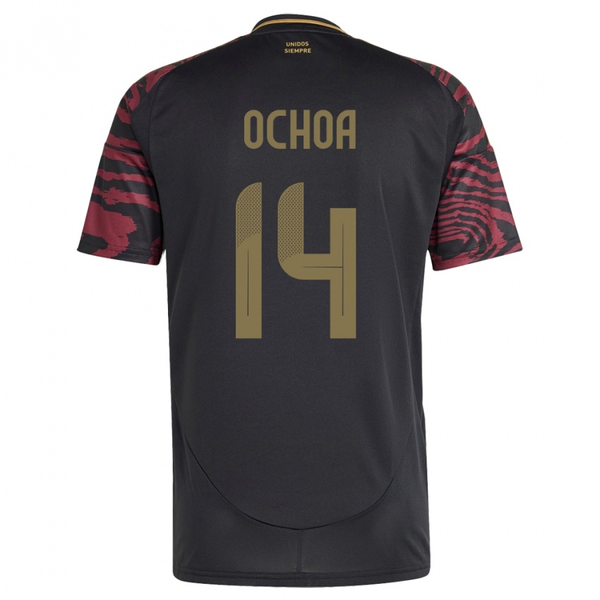 Niño Camiseta Perú Victoria Ochoa #14 Negro 2ª Equipación 24-26 La Camisa México