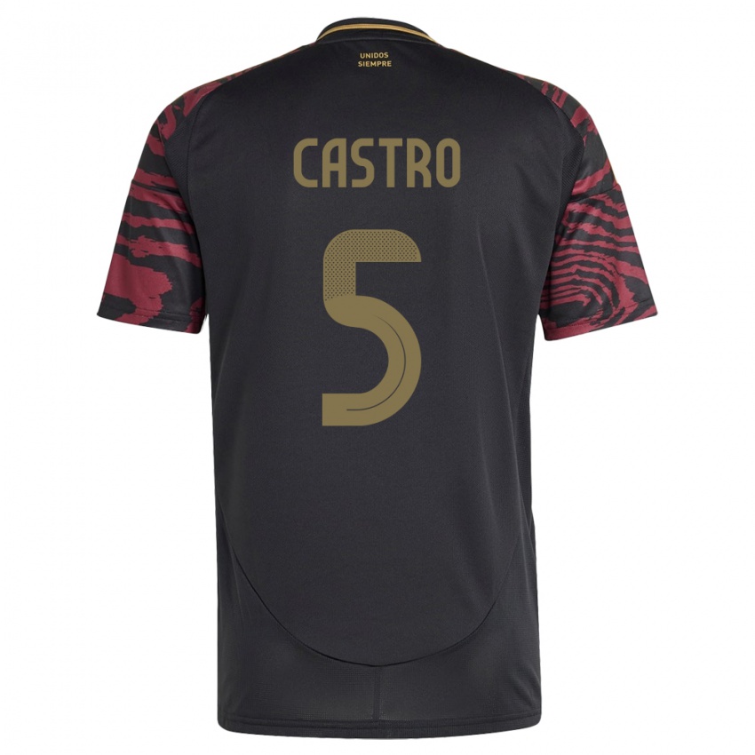 Niño Camiseta Perú Rosa Castro #5 Negro 2ª Equipación 24-26 La Camisa México