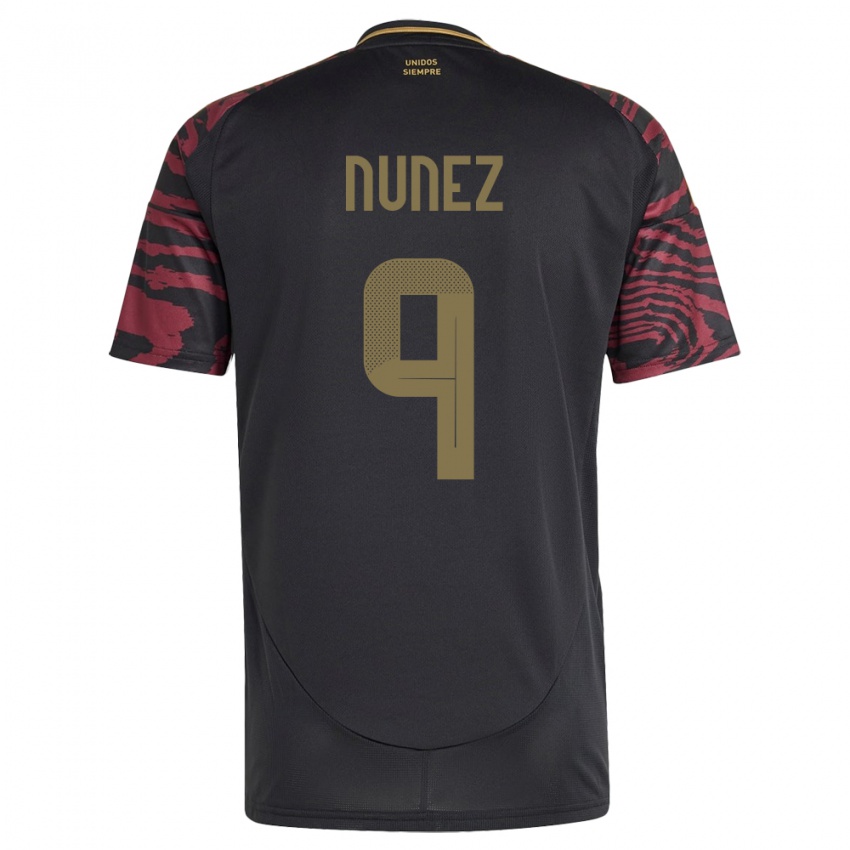 Niño Camiseta Perú Pierina Núñez #9 Negro 2ª Equipación 24-26 La Camisa México