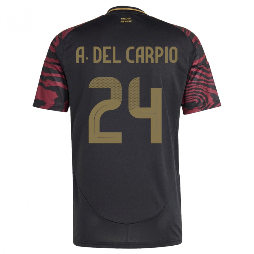 Niño Camiseta Perú Annie Del Carpio #24 Negro 2ª Equipación 24-26 La Camisa México