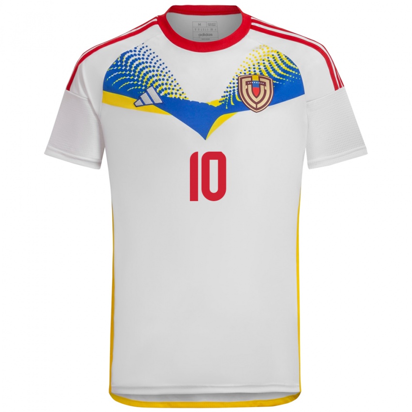 Niño Camiseta Venezuela José Riasco #10 Blanco 2ª Equipación 24-26 La Camisa México