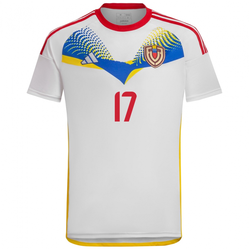 Niño Camiseta Venezuela Mayken González #17 Blanco 2ª Equipación 24-26 La Camisa México