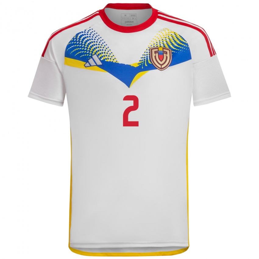 Niño Camiseta Venezuela Nahuel Ferraresi #2 Blanco 2ª Equipación 24-26 La Camisa México