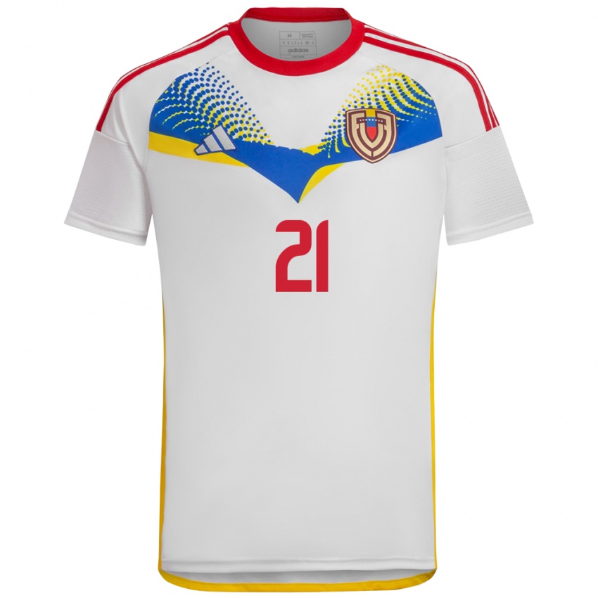 Niño Camiseta Venezuela Alexander González #21 Blanco 2ª Equipación 24-26 La Camisa México