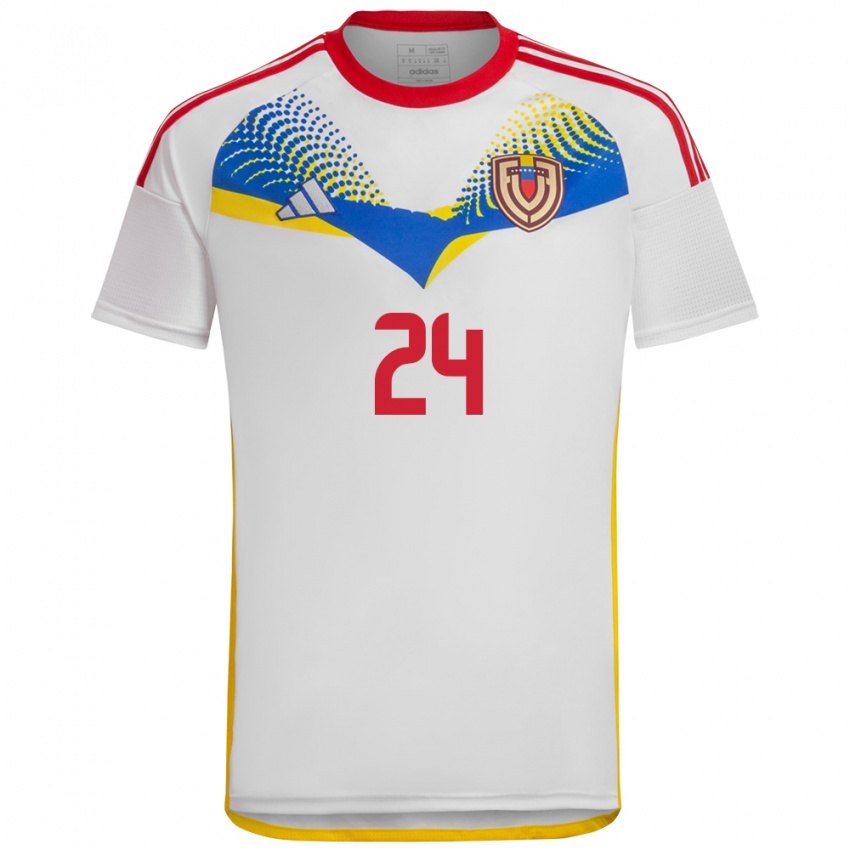 Niño Camiseta Venezuela Kervin Andrade #24 Blanco 2ª Equipación 24-26 La Camisa México