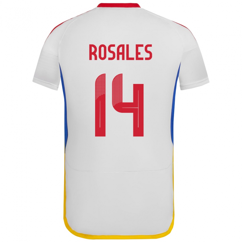 Niño Camiseta Venezuela Roberto Rosales #14 Blanco 2ª Equipación 24-26 La Camisa México