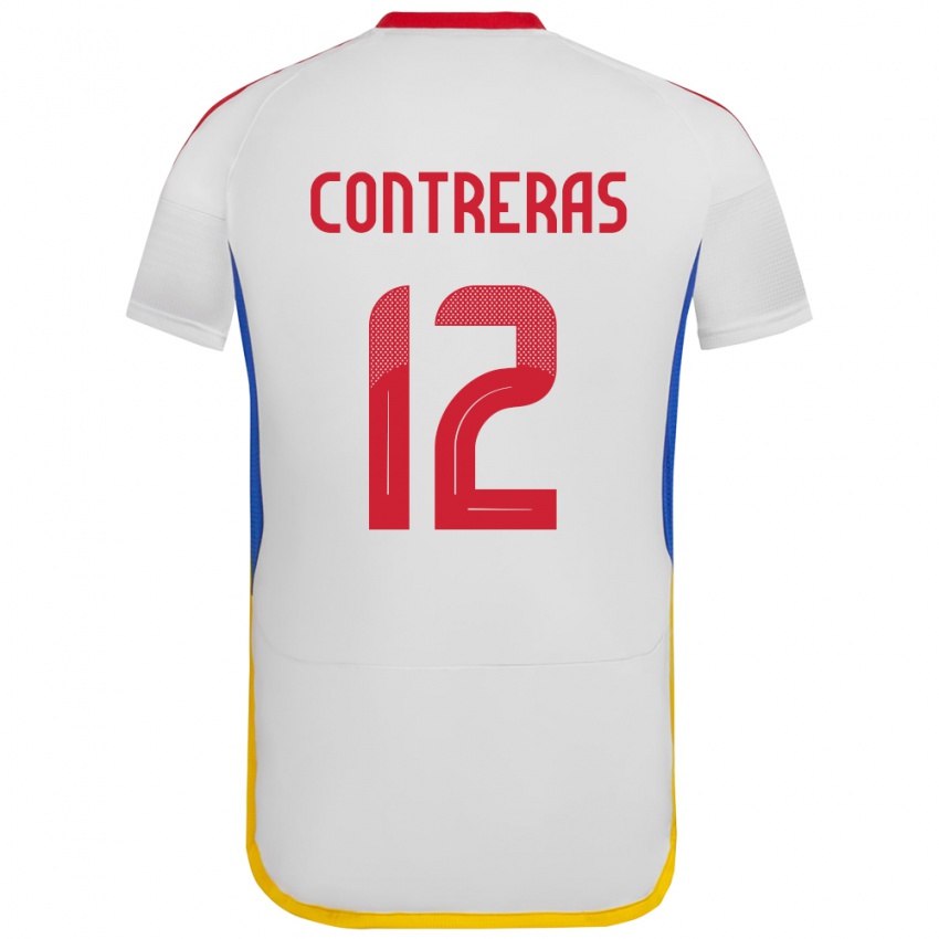 Niño Camiseta Venezuela José Contreras #12 Blanco 2ª Equipación 24-26 La Camisa México