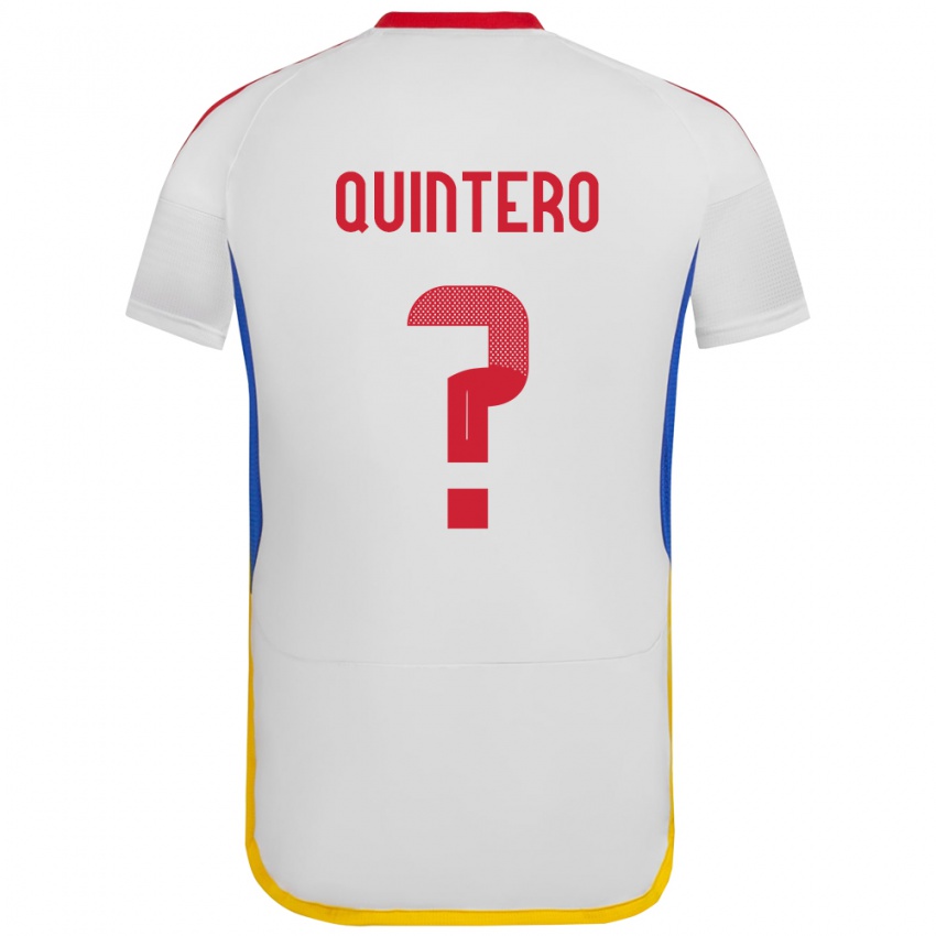 Niño Camiseta Venezuela Teo Quintero #0 Blanco 2ª Equipación 24-26 La Camisa México