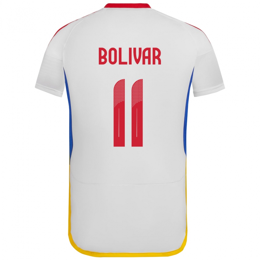 Niño Camiseta Venezuela Jovanny Bolívar #11 Blanco 2ª Equipación 24-26 La Camisa México