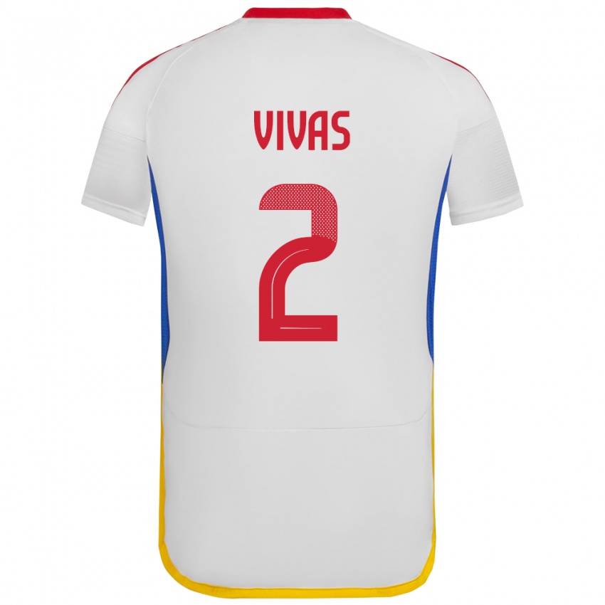 Niño Camiseta Venezuela Carlos Vivas #2 Blanco 2ª Equipación 24-26 La Camisa México