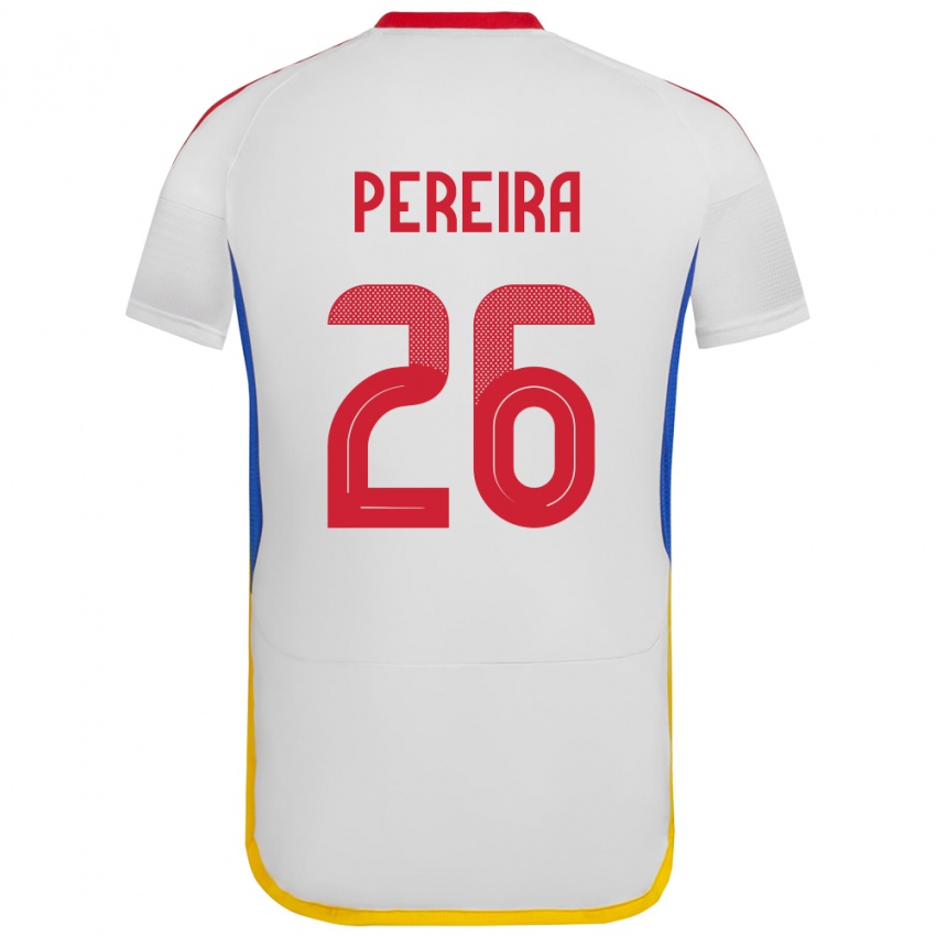 Niño Camiseta Venezuela Daniel Pereira #26 Blanco 2ª Equipación 24-26 La Camisa México