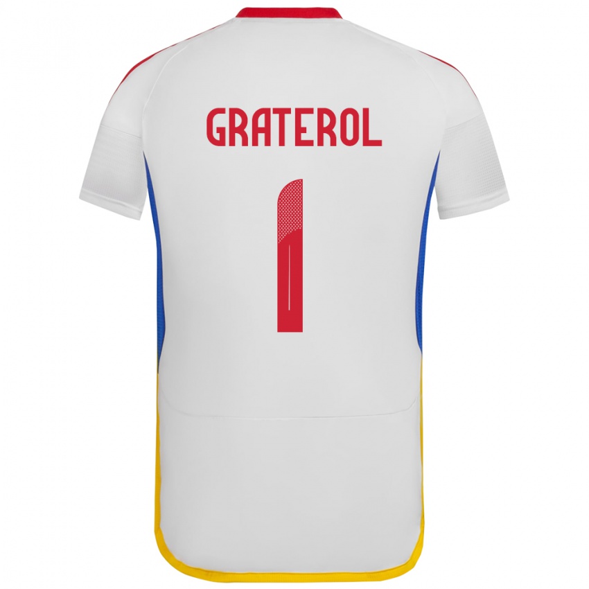 Niño Camiseta Venezuela Joel Graterol #1 Blanco 2ª Equipación 24-26 La Camisa México