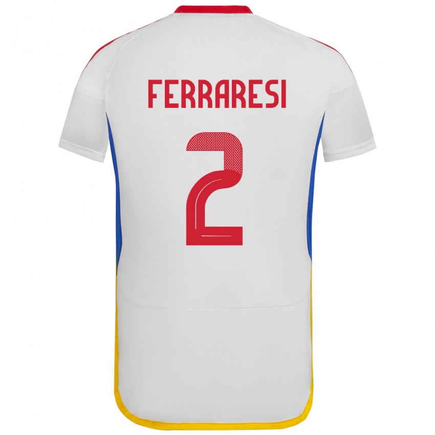 Niño Camiseta Venezuela Nahuel Ferraresi #2 Blanco 2ª Equipación 24-26 La Camisa México