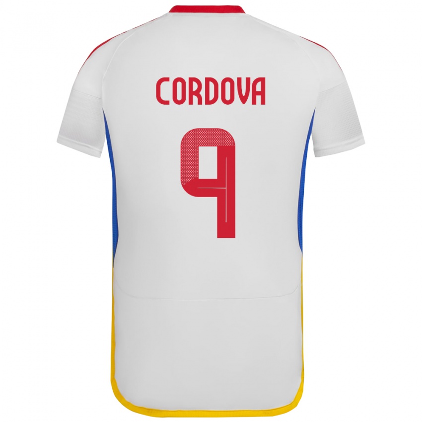 Niño Camiseta Venezuela Sergio Córdova #9 Blanco 2ª Equipación 24-26 La Camisa México