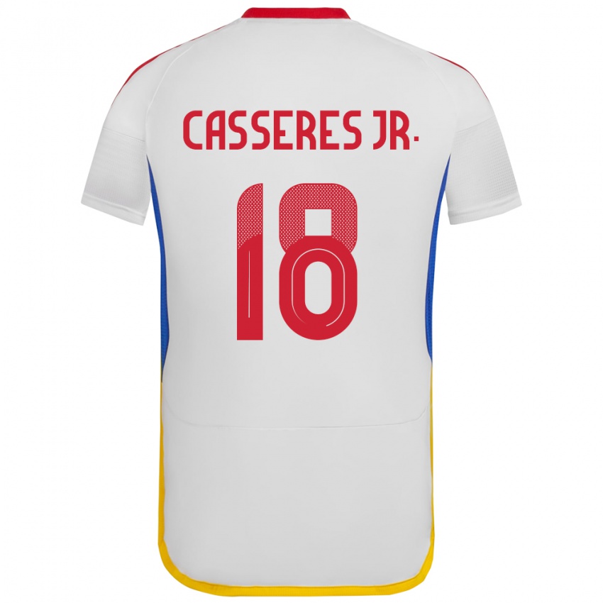 Niño Camiseta Venezuela Cristian Cásseres Jr. #18 Blanco 2ª Equipación 24-26 La Camisa México