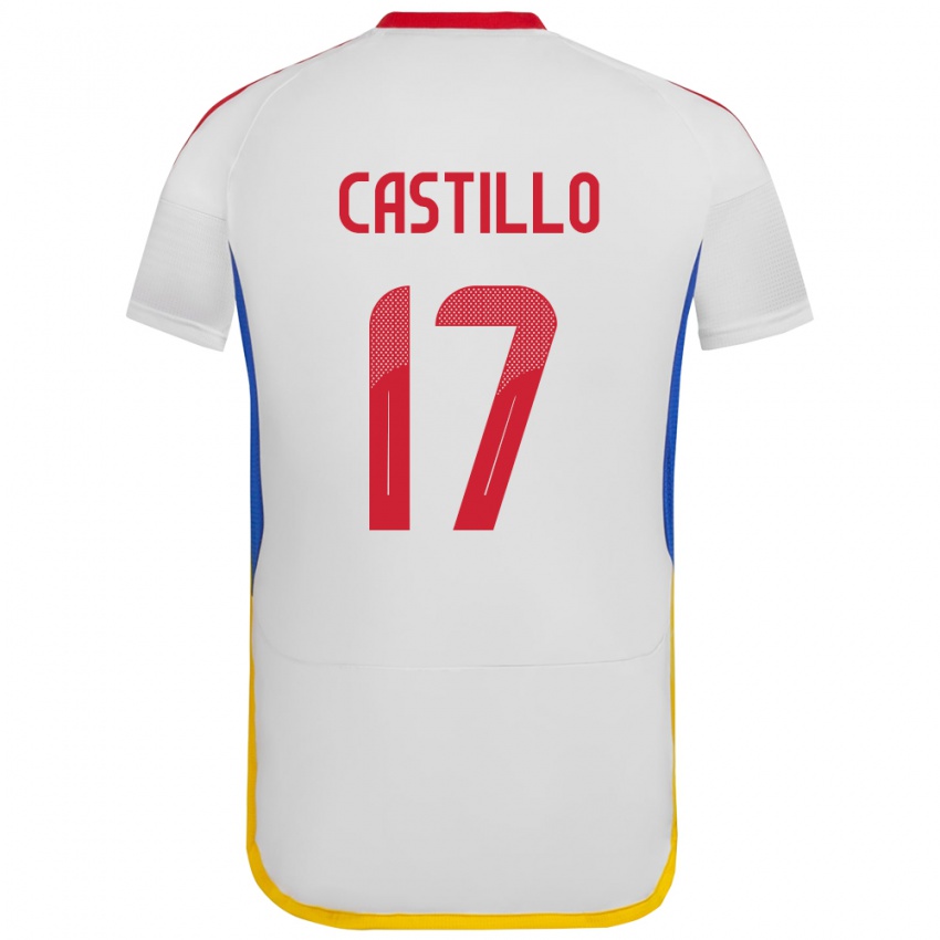 Niño Camiseta Venezuela Edson Castillo #17 Blanco 2ª Equipación 24-26 La Camisa México