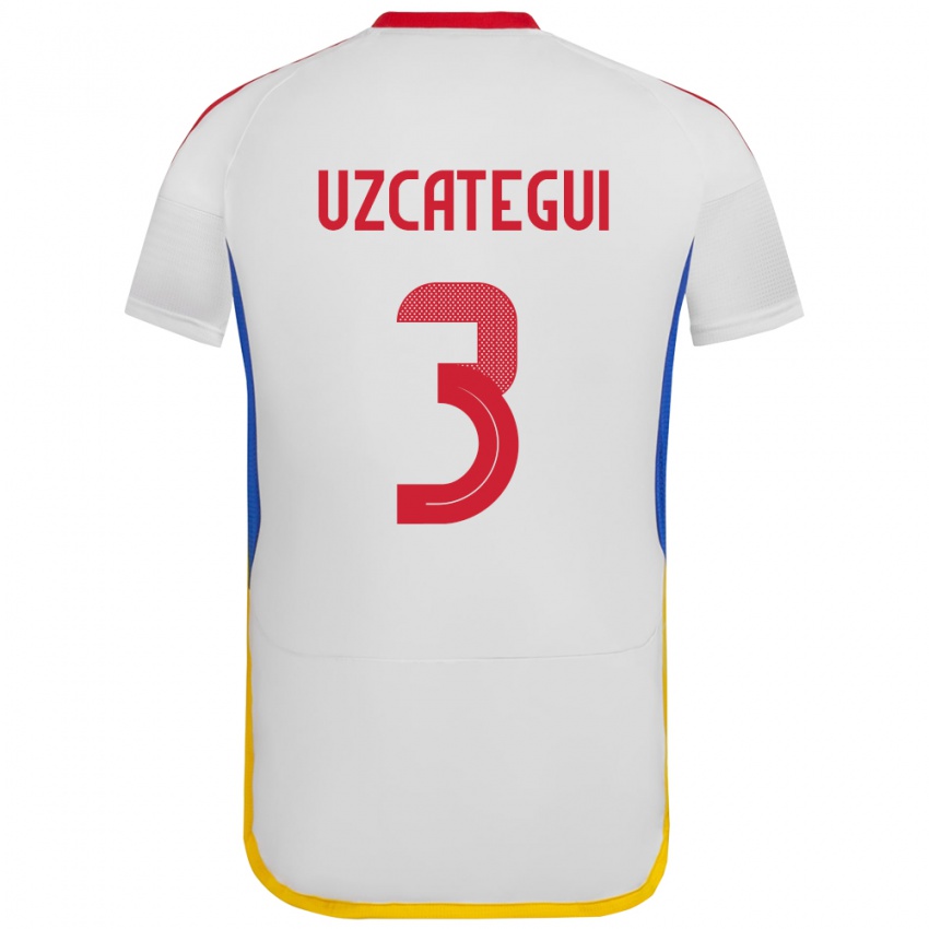 Niño Camiseta Venezuela Rafael Uzcátegui #3 Blanco 2ª Equipación 24-26 La Camisa México