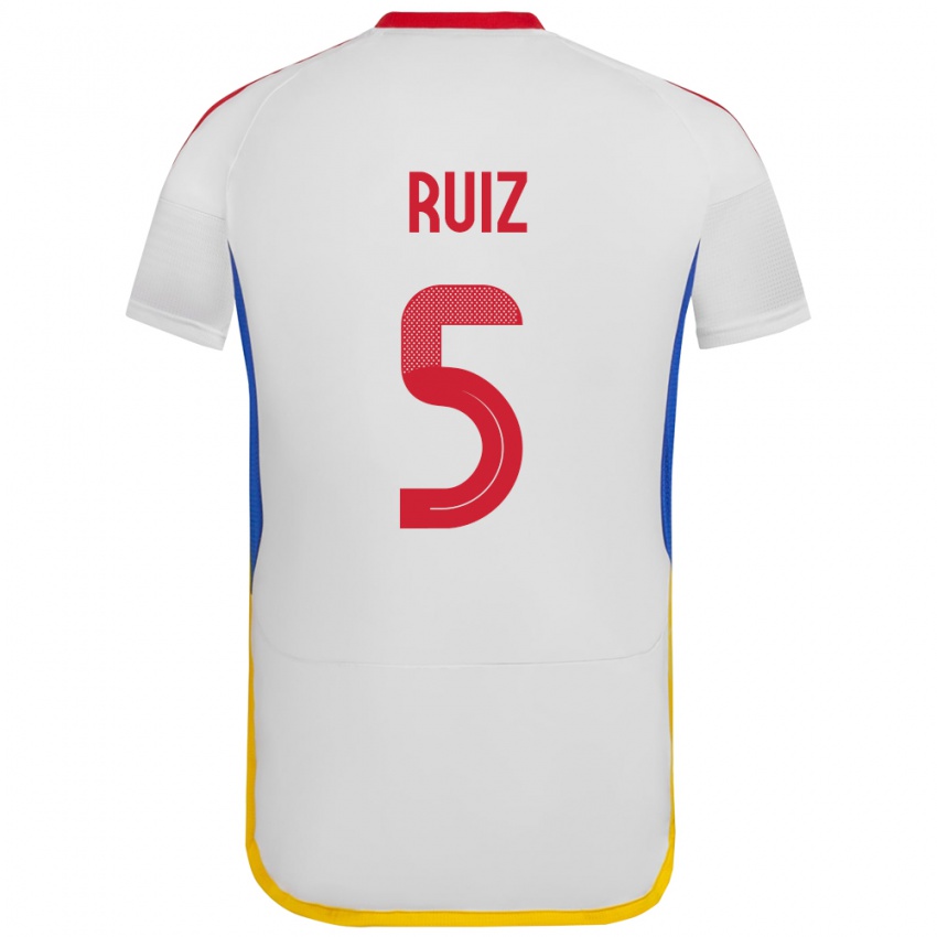 Niño Camiseta Venezuela Emerson Ruíz #5 Blanco 2ª Equipación 24-26 La Camisa México