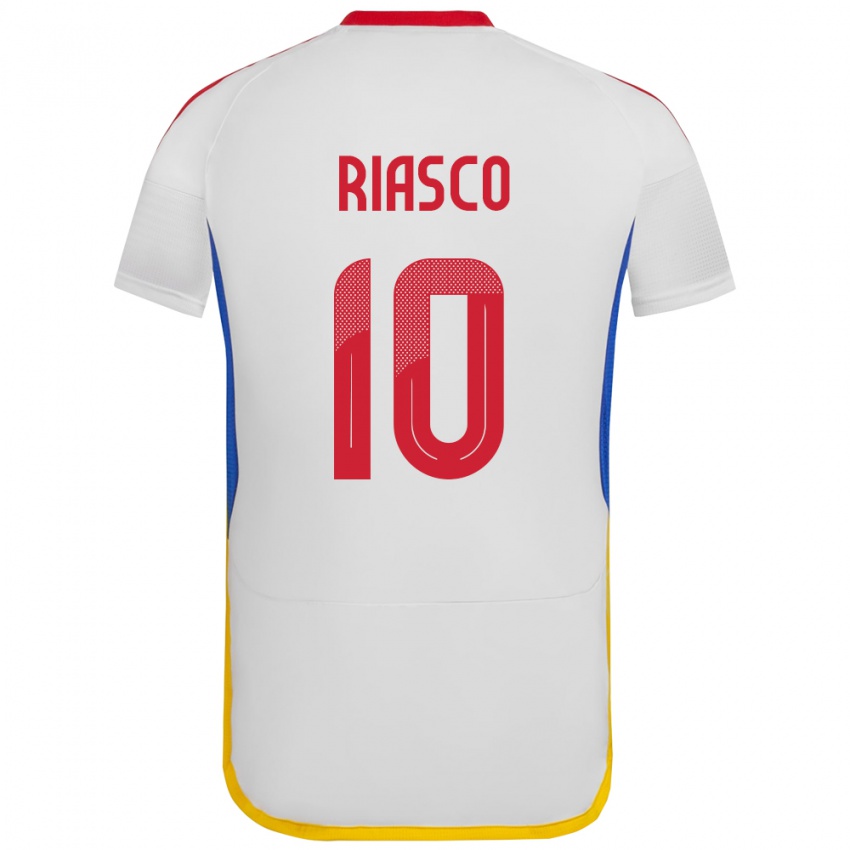 Niño Camiseta Venezuela José Riasco #10 Blanco 2ª Equipación 24-26 La Camisa México