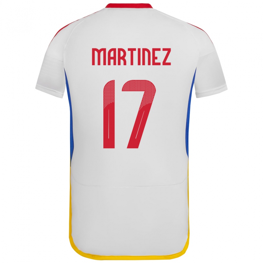 Niño Camiseta Venezuela David Martínez #17 Blanco 2ª Equipación 24-26 La Camisa México