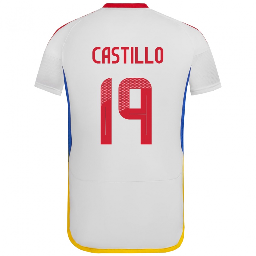 Niño Camiseta Venezuela Bryan Castillo #19 Blanco 2ª Equipación 24-26 La Camisa México