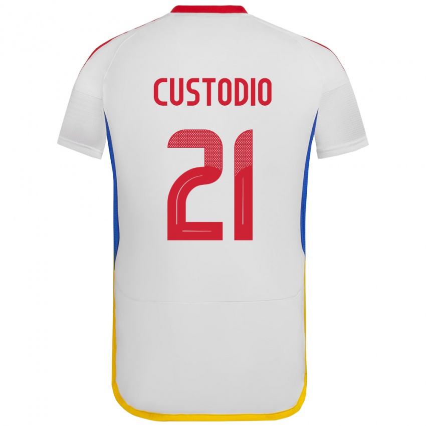 Niño Camiseta Venezuela Alex Custodio #21 Blanco 2ª Equipación 24-26 La Camisa México