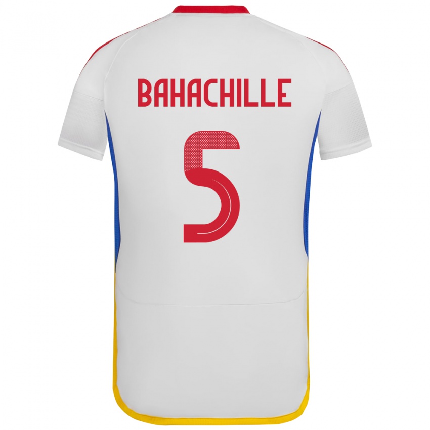 Niño Camiseta Venezuela Abraham Bahachille #5 Blanco 2ª Equipación 24-26 La Camisa México