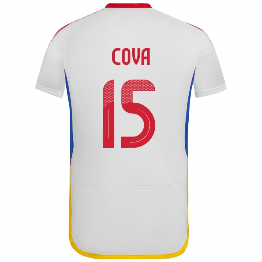 Niño Camiseta Venezuela Adrián Cova #15 Blanco 2ª Equipación 24-26 La Camisa México