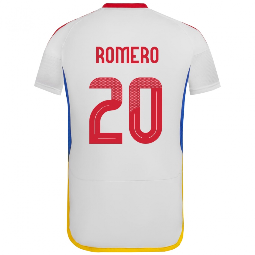 Niño Camiseta Venezuela Andrés Romero #20 Blanco 2ª Equipación 24-26 La Camisa México