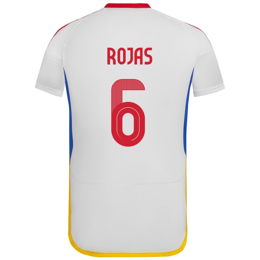 Niño Camiseta Venezuela Carlos Rojas #6 Blanco 2ª Equipación 24-26 La Camisa México