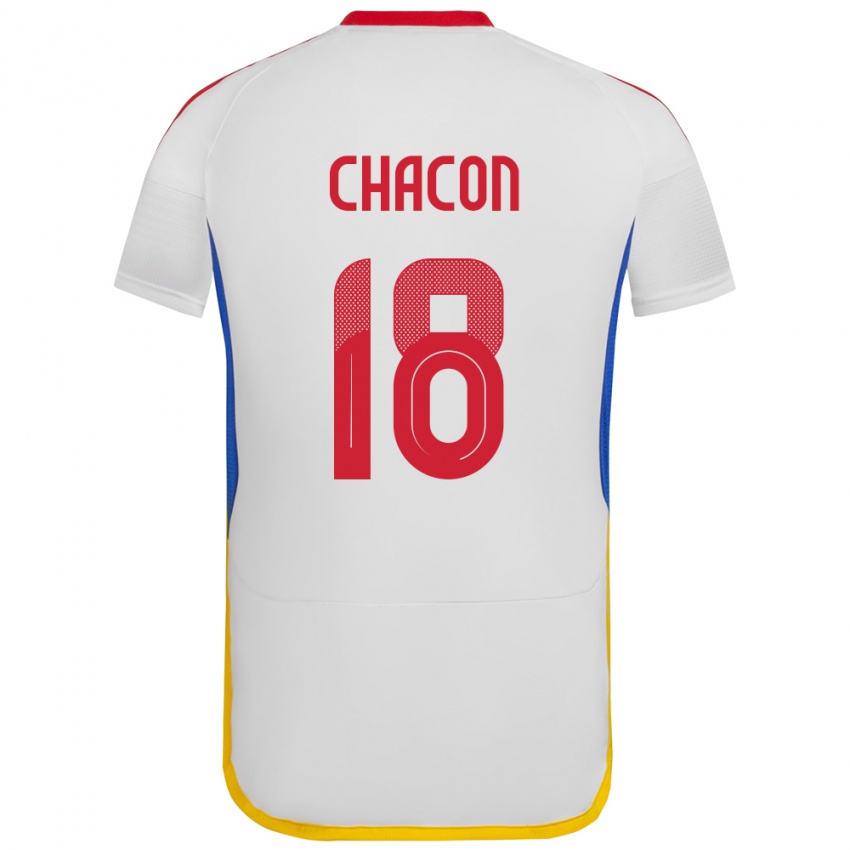 Niño Camiseta Venezuela Yerson Chacón #18 Blanco 2ª Equipación 24-26 La Camisa México