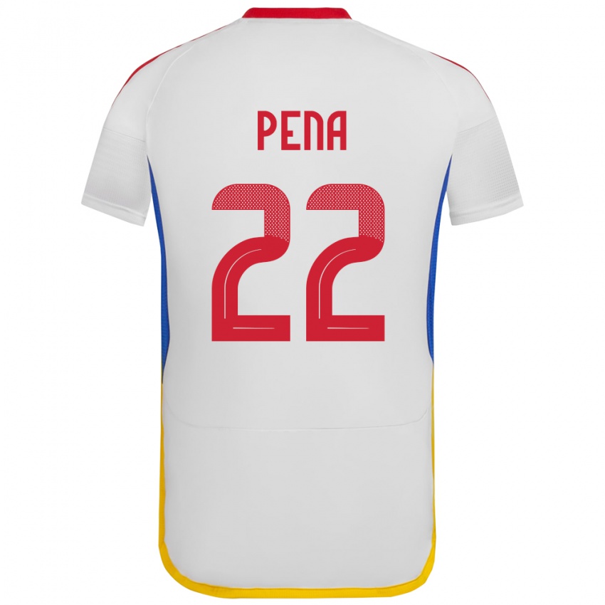 Niño Camiseta Venezuela Lewuis Peña #22 Blanco 2ª Equipación 24-26 La Camisa México