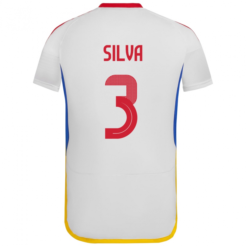 Niño Camiseta Venezuela Santiago Silva #3 Blanco 2ª Equipación 24-26 La Camisa México