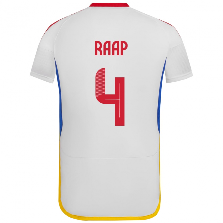 Niño Camiseta Venezuela Yiandro Raap #4 Blanco 2ª Equipación 24-26 La Camisa México