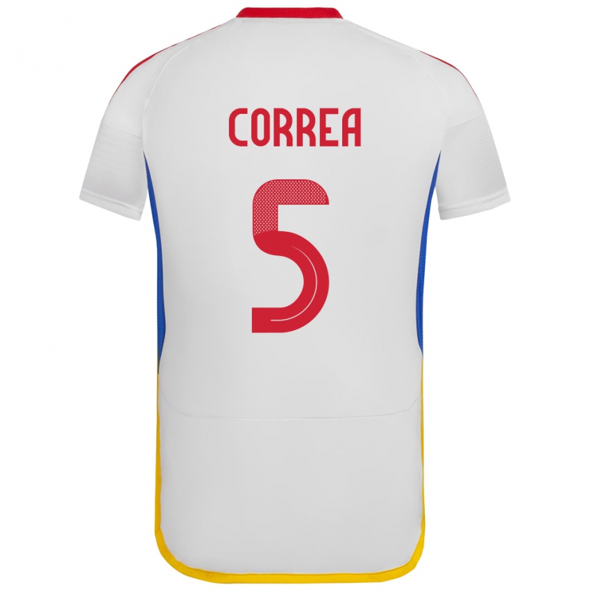 Niño Camiseta Venezuela José Correa #5 Blanco 2ª Equipación 24-26 La Camisa México